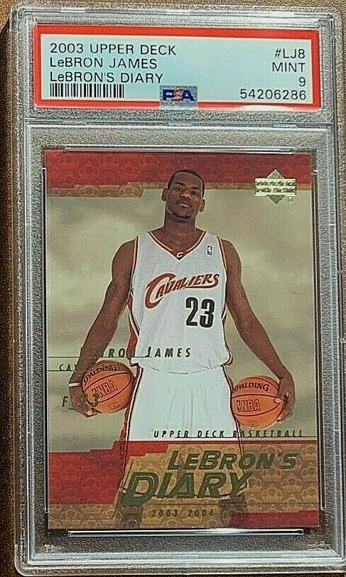 2003 Upper Deck Basketball #LJ8 Lebron James Lebron's Diary PSA 9