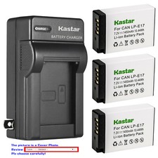 Kastar Battery AC Wall Charger for Canon LP-E17 LPE17 Canon EOS 77D 8000D DSLR