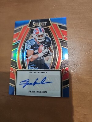 Fred Jackson 2023 Panini Select Autograph Red Prizm Buffalo Bills