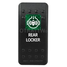 OTRATTW Carling Technologies Contura II Rocker Switch, REAR LOCKER, GREEN LENS