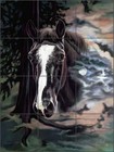 Ceramic Tile Mural Kitchen Backsplash McElroy Horse Equine Art KMA062