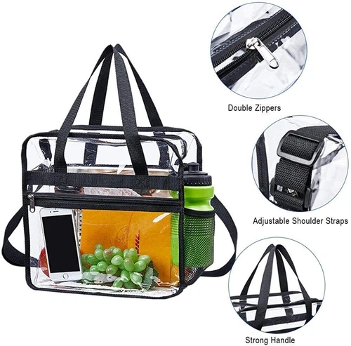 Transparent PVC tote bag women's transparent tote bag zipper wallet- - Picture 5 of 18