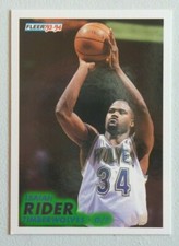 1993-94 Fleer ISAIAH RIDER Timberwolves #329 Rookie Basketball Card 9029. rookie card picture
