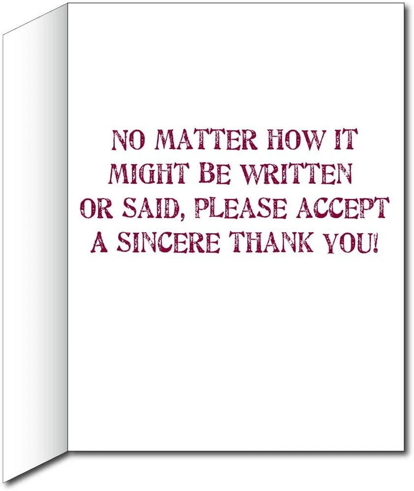 Tarjeta de agradecimiento Jumbo, en muchos idiomas, tarjeta de 2'x 3' con sobre, 12430 Foto 3 de 4