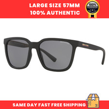 Armani Exchange Men's Sunglasses AX4108S 807881 Black Square Gray Polarized