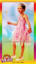 Fasching - Karneval - Mädchenkostüm/Kleid Elfe mit Flügeln in Rosa Gr. 140