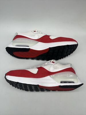 Nike Air Max System White/Red Athletic Shoes DM9537-104 Men's Size