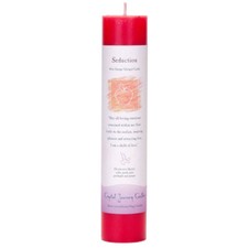 NEW Crystal Journey Herbal Magic SEDUCTION Candle - Reiki Charged 7" Pillar