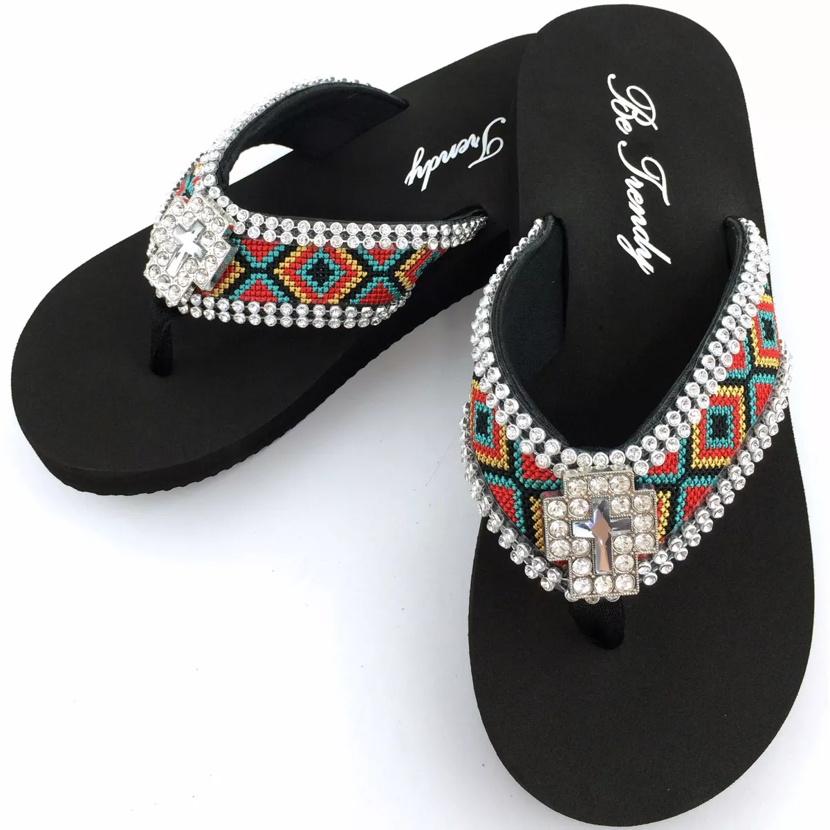 Cowgirl bling flip best sale flops