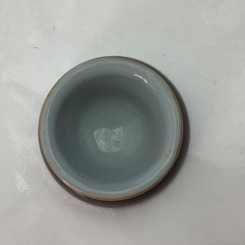Denby Butter Pat or Preserve Dish - Homestead Brown & Blue - 6 available - Picture 2 of 3