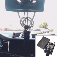Vip Charm Junction Produce Jdm Fusa Black Kiku Jp Knot Silver Kin Tsuna Rope Vip Charm Junction Produce Jdm Fusa Black Kiku Jp Knot Silver Kin Tsuna Rope