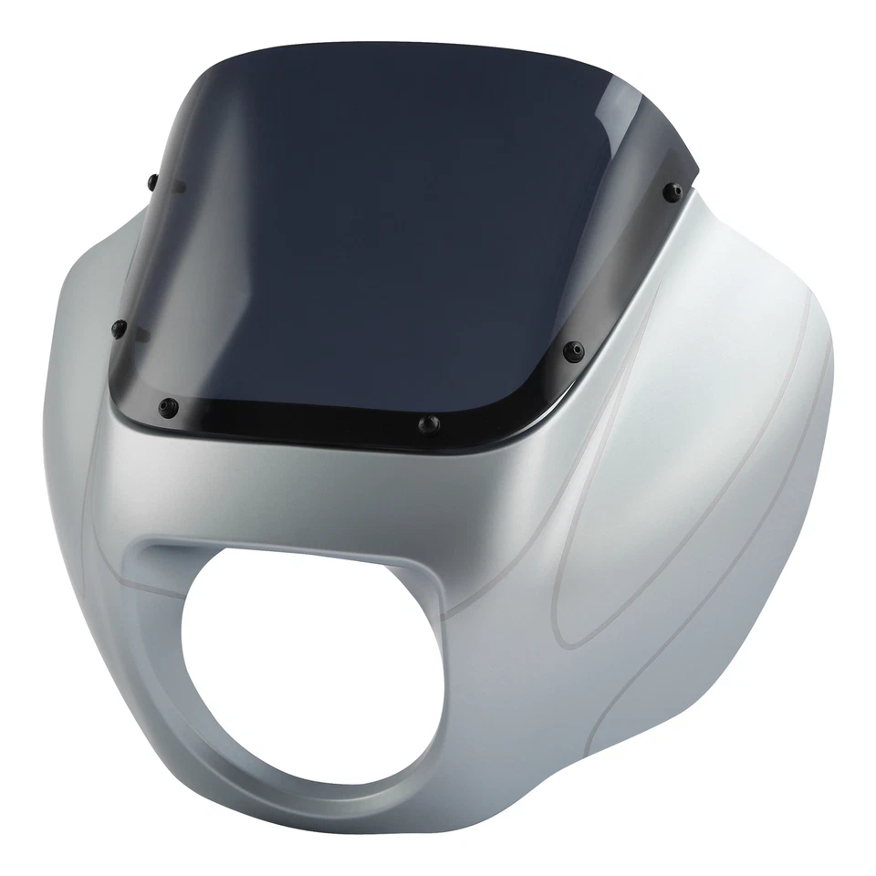 Carenado parabrisas apto para Harley Softail Street Bob 18+ Barracuda Silver Denim Foto 2 de 4