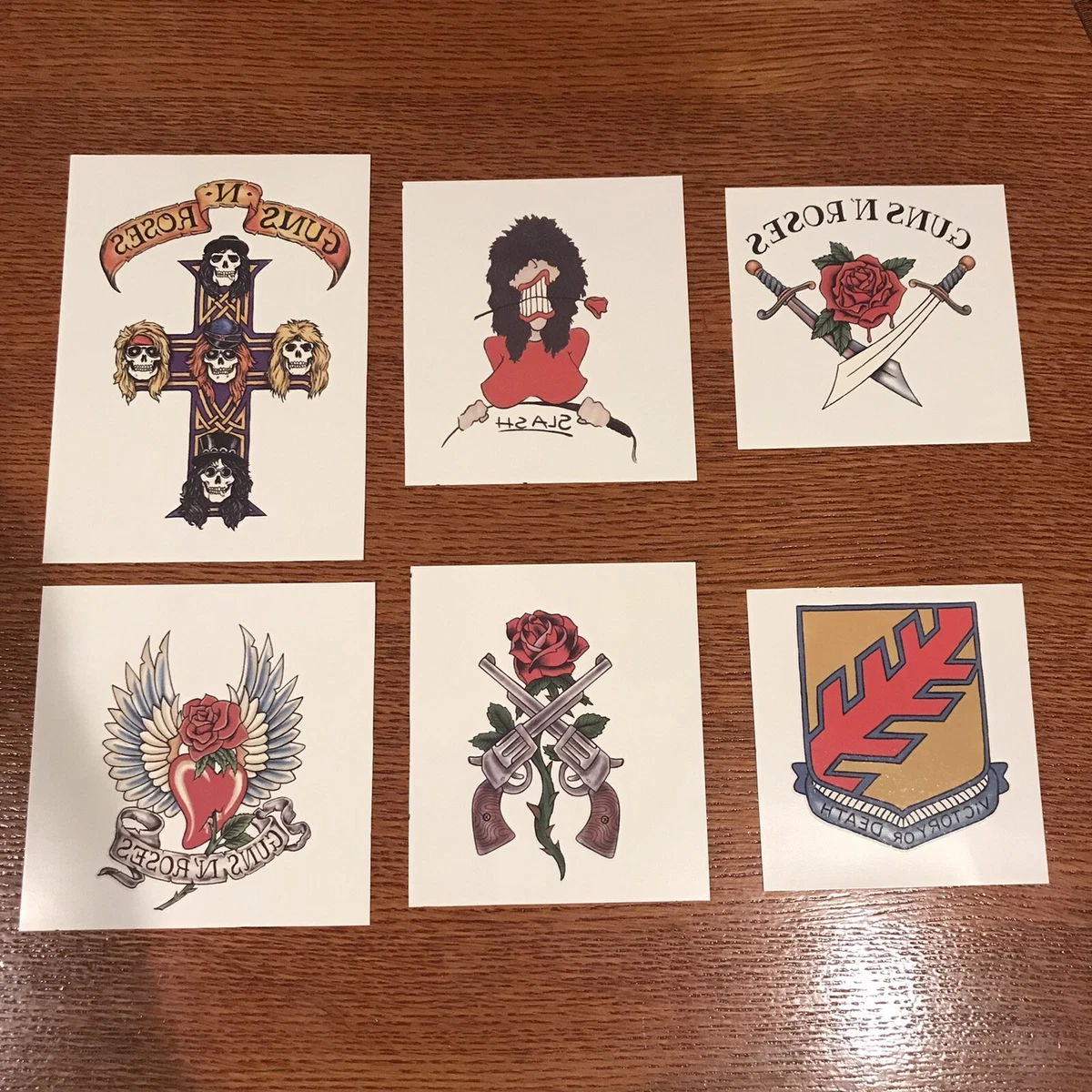 GUNS N ROSES TEMPORARY TATTOOS PICK YOUR OWN AXL ROSE SLASH