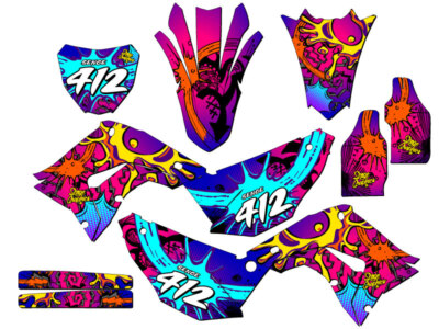 2002-2012 fits POLISPORT RESTYLE CR 125 R ZANY Pink Senge Graphics Kit Compat...
