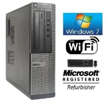 Dell Optiplex  SFF or DT Windows 7 Pro I5 Quad Core 8GB DVD 250G WiFi