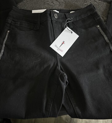 Skinnygirl Womens High Rise Straight Leg Ankle Jeans Black Size 25 New With Tags