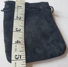 RARE SWAROVSKI 6  TALL BLACK SUEDE DRAWSTRING STORAGE / POUCH JEWELRY BAG   