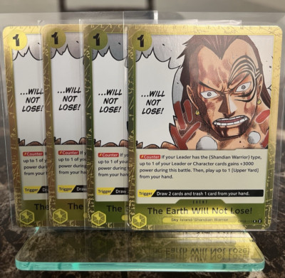 ONE PIECE TCG: The Earth Will Not Lose! OP08-115 x4 Rare Two Legends Playset NM+