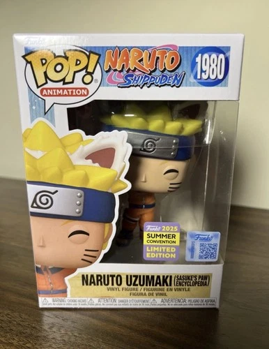 Funko Pop! Vinyl: Naruto Uzumaki (Sasuke’s Paw Encyclopedia) (SDCC) + Protector