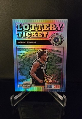 ANTHONY EDWARDS RC 2020-21 Panini Contenders Optic Silver Prizm Lottery Ticket 1