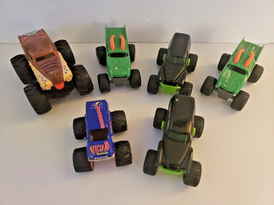Monster Truck Lot, Die Cast & Plastic, Various Brands, Pull Back And Go