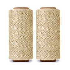 568 Yards 2 PCS 150D 0.8mm Waxed Thread for Leather Sewing, Leather Thread