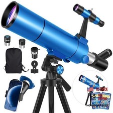 Telescope for Adults Kids, 80mm Aperture 500mm 20X-150X Professional