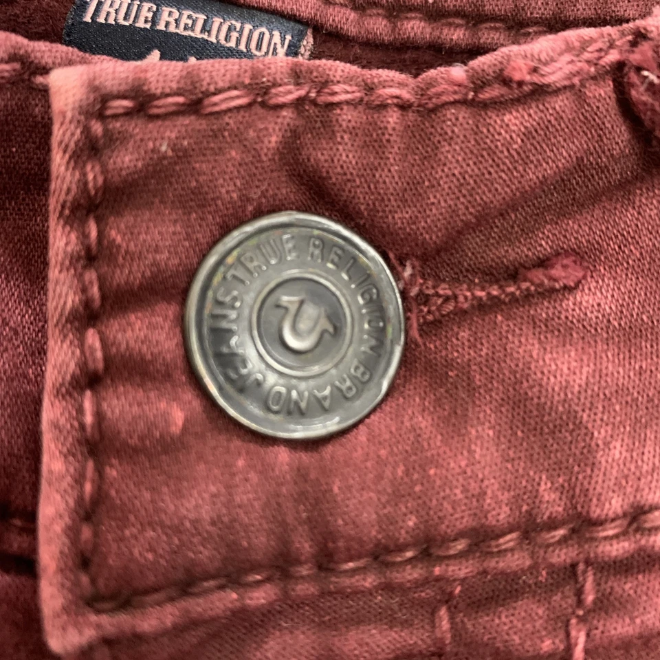 True Religion Ricky Jeans Mens 34W (Tagged 32) Relaxed Straight Cotton Denim #P3 - Image 4 of 4