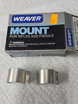 Weaver Top Mount Rings, Silver Ring Caps