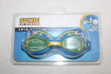 Sonic the Hedgehog Kids Swim Goggles, Anti-Fog, Adjustable Strap, Ages 3 , New