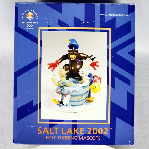 2002 Salt Lake Olympic Winter Games Hot Tubbing Mascots Figurine w/Original Box - Picture 11 of 13