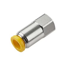 Parker 66Plp-4M-2G Metric Metal Push-To-Connect Fitting, Brass, Silver