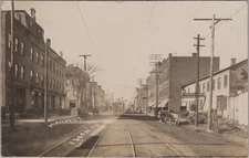 Main St Ilion New York NY 1900s Grocery Trolley RPPC Postcard