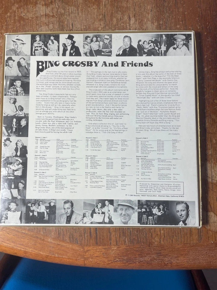 Bing Crosby And Friends 4 Record Box Set Vinyl LP 1976 CMI VG+ - Image 3 of 3