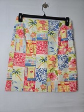 Talbots Petites Women's Tropical Floral Print Pencil Skirt Size 8