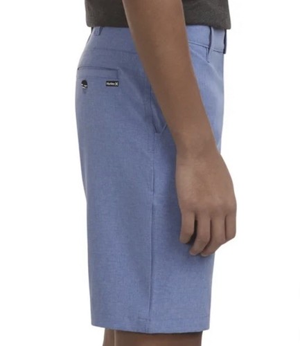 Hurley Youth Boys Hybrid corto dritto blu vestibilità L 14/16 nuovo senza etichette - Foto 5 di 12