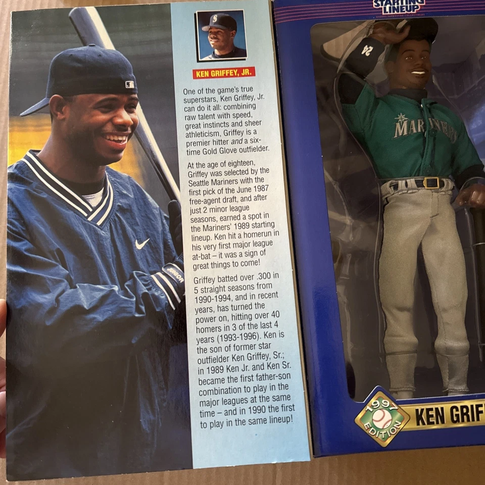 Ken Griffey Jr. 97 alineación inicial Seattle Mariners 12 HOF estatuilla nueva Foto 3 de 4