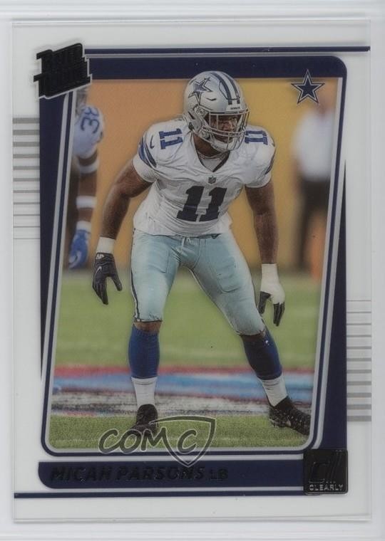 2021 Panini Clearly Donruss Rated Rookie Micah Parsons #95 0o2b