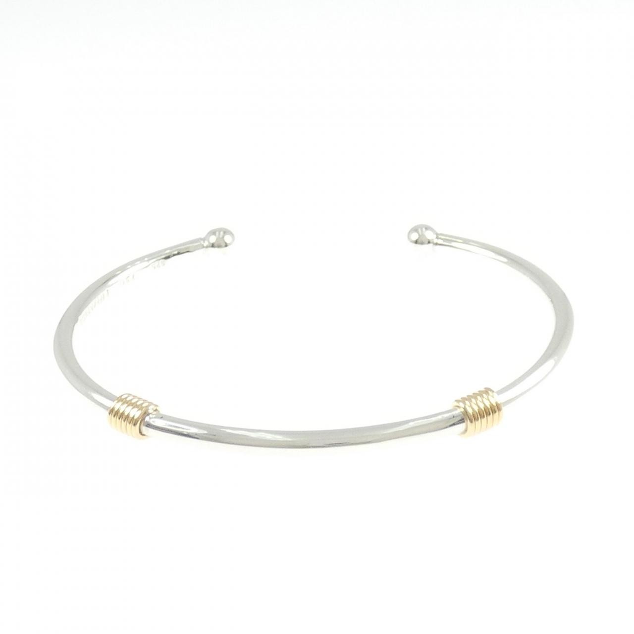 Authentic TIFFANY&Co. 925/750YG Bangle #260-008-348-7132