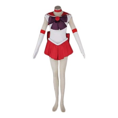 HOT Verkauf Halloween Sailor Mars Hino Rei Cosplay Kostüm Rotes Uniform Kleid