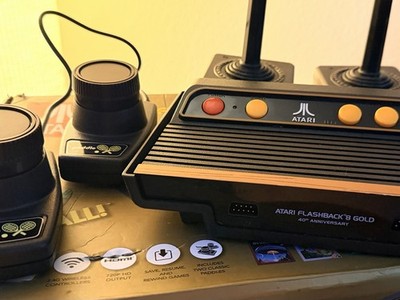 Atari Flashback 8 Gold Deluxe Game Console 40th Anniversary