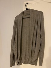 PrAna Cardigan Womens Sz Medium Gray Foundation Wrap Munra Lightweight Thin
