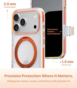 TORRAS 360 Magnetic Stand Case for iPhone 17 Pro Max Fit for MagSafe Military... - Picture 7 of 9