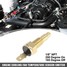 Engine Cooling Fan Thermo Sensor Switch 1/8" NPT 200 Degree on 185 Degree Off