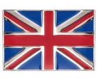 Union Jack :  Silver Flag Lapel Pin Badge - FREE UK POSTAGE