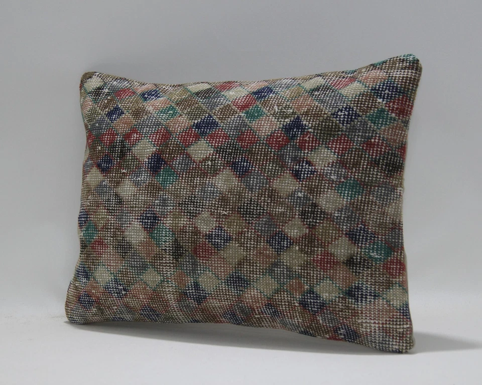 Vintage Turkish Kilim Cushion Cover Vintage Persian Tribal Bohemian Ethnic Art - Image 3 of 4