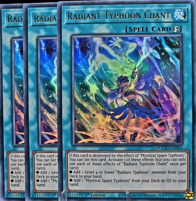 #ad 3x Radiant Typhoon Chant DOOD EN061 Ultra Rare 1st Ed NM YU GI OH $49.99