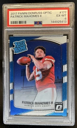 2017 Panini Donruss Optic Patrick Mahomes II RC Rated Rookie #177 Chiefs PSA 6
