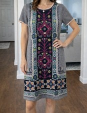 Anthropologie Akemi + Kin Gray Multicolor Knit Mini Dress – Size M