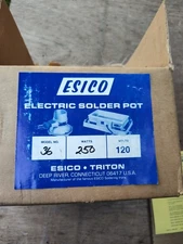 esico 36 250watt electric solder pot 120 volts nos